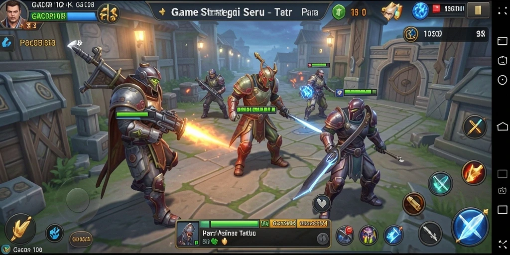 Screenshot menampilkan aksi intens dalam permainan strategi GACOR108.