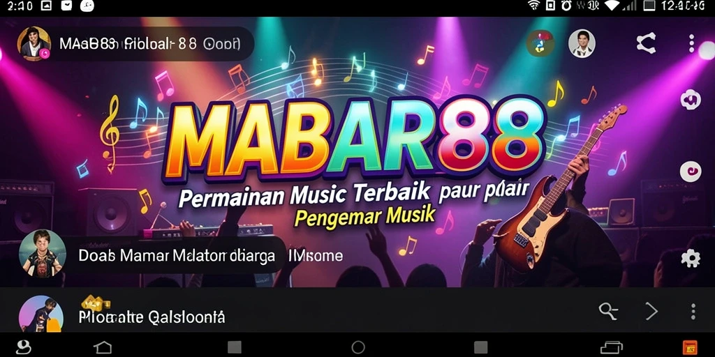 Tangkapan layar gameplay MABAR88 dengan tantangan musik seru.