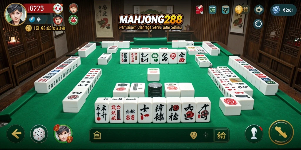 Screenshot gameplay MAHJONG288 dengan tampilan menarik dan tantangan olahraga.