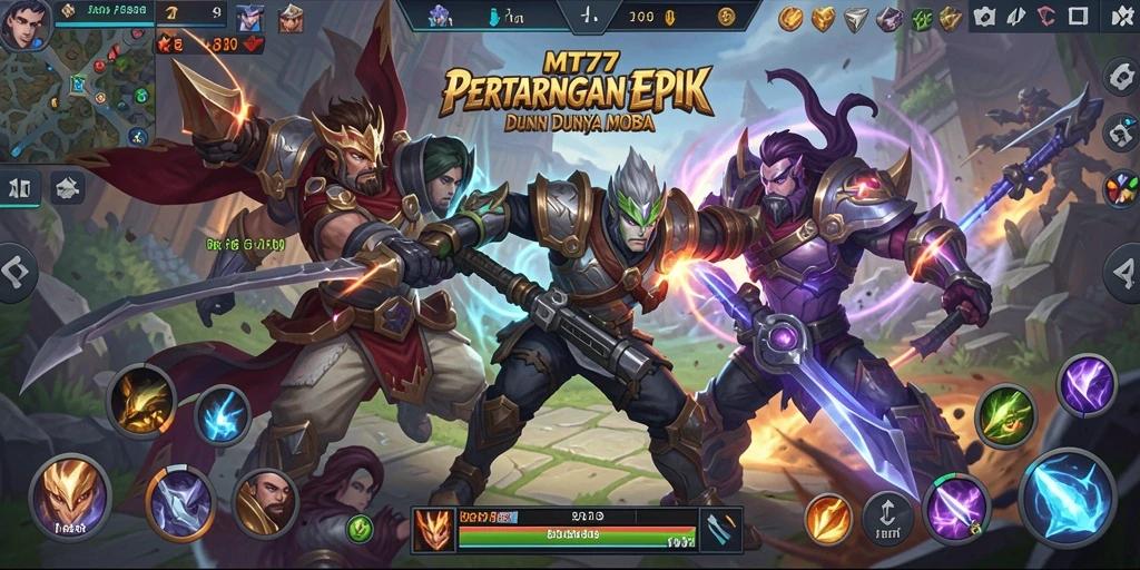 Screenshot gameplay <strong>MT777</strong> yang menampilkan pertarungan seru di arena.